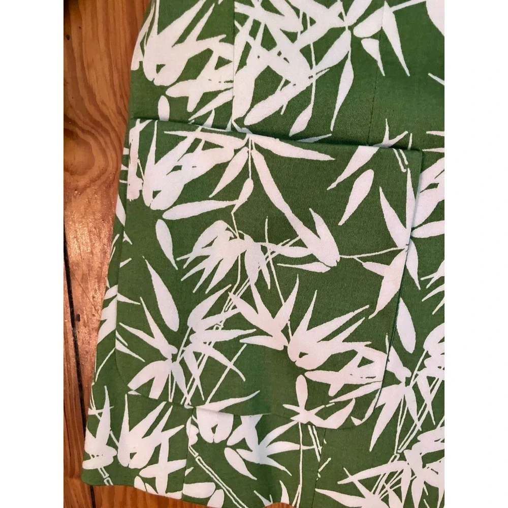 Jones & Co Petite  Jacket‎ Sz 12P Green bamboo COTTON Pockets STRETCH